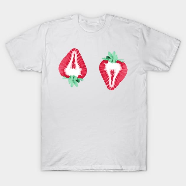 Strawberries T-Shirt by oddityghosting